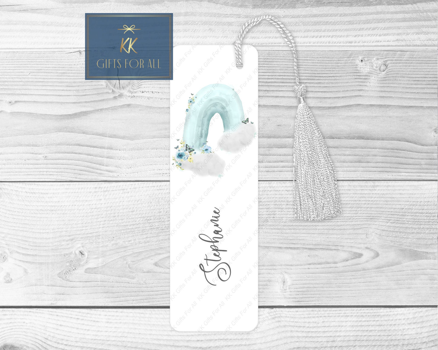 Floral Rainbow Bookmark, Personalised Bookmark, Gift For Her, Reading Lover Gift, Mother's Day Gift, Letterbox Gift, Thank You Gift