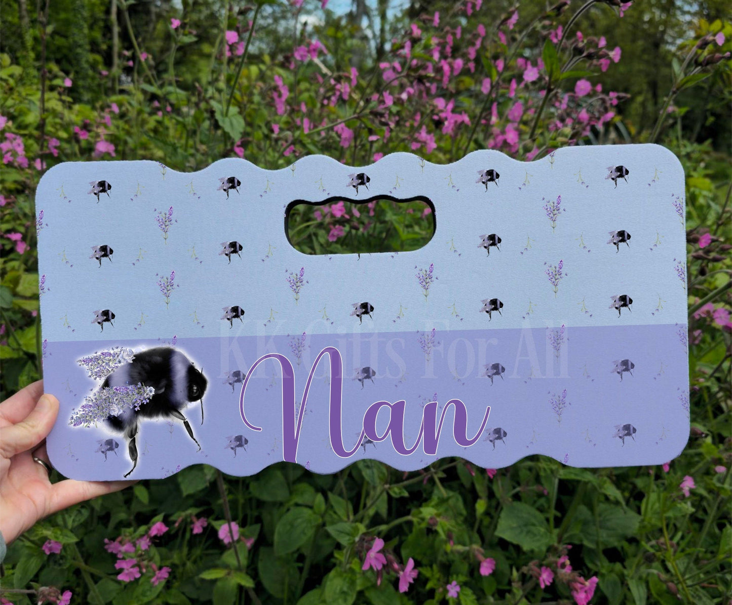 Bee Kneeling Pad, Lavender Bee Gardening Mat, Mum Nan Gran Outdoor Knee Cushion, Purple Kneeling Pad