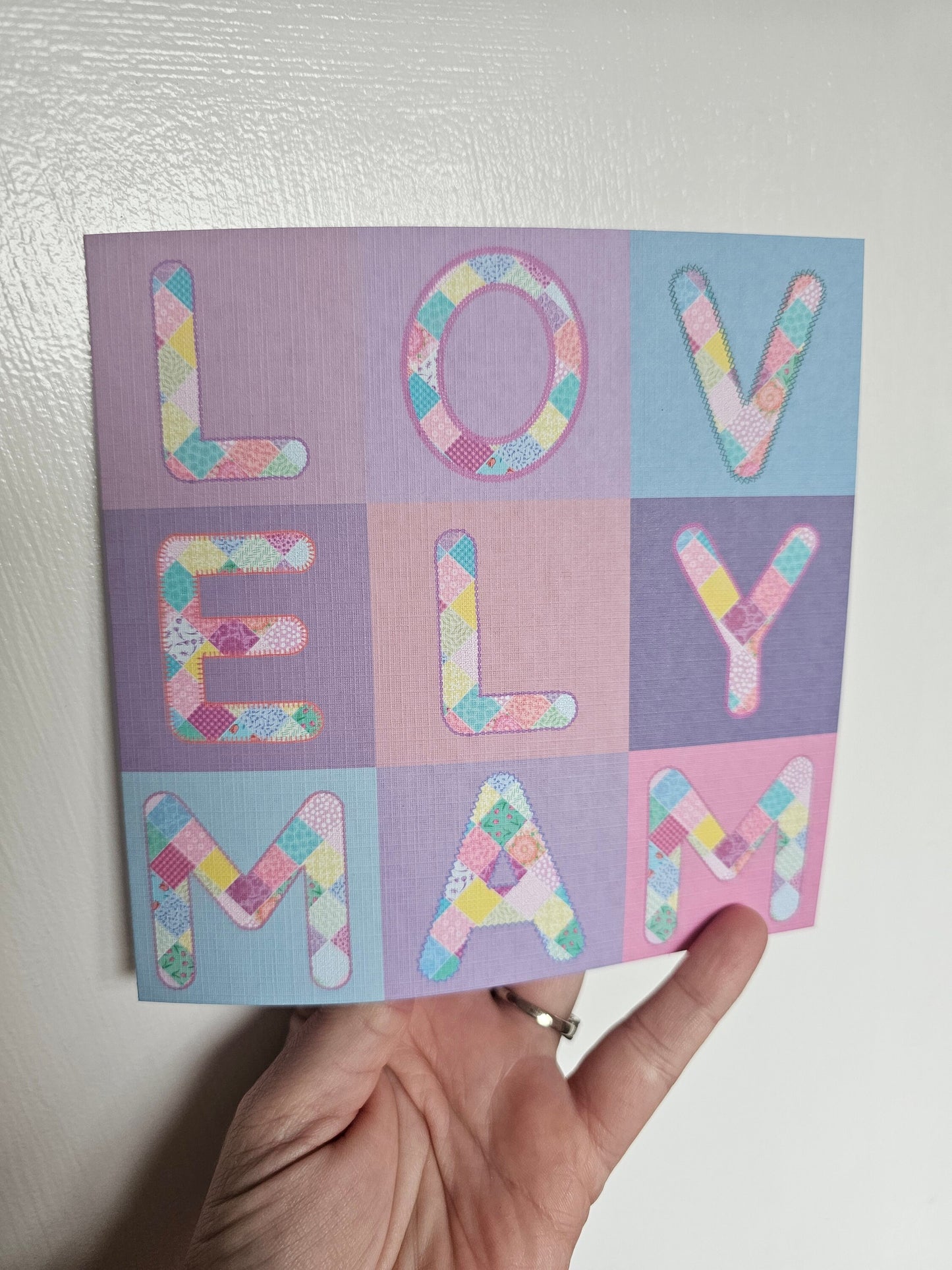 Lovely Mam Card, Birthday Card For Mam, Lovely Mam Patchwork Card, Special Mam Card