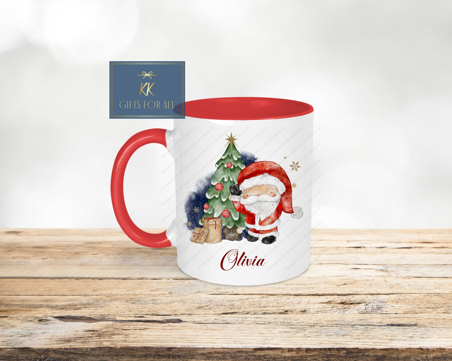 Personalised Christmas Cocoa Mug, Santa Hot Chocolate, Children And Adult Christmas Mug