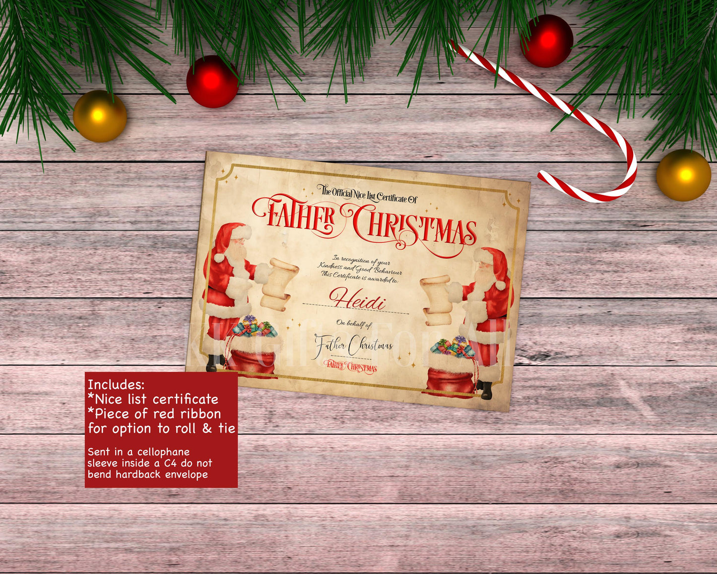 Personalised Santa Letter & Nice List Certificate