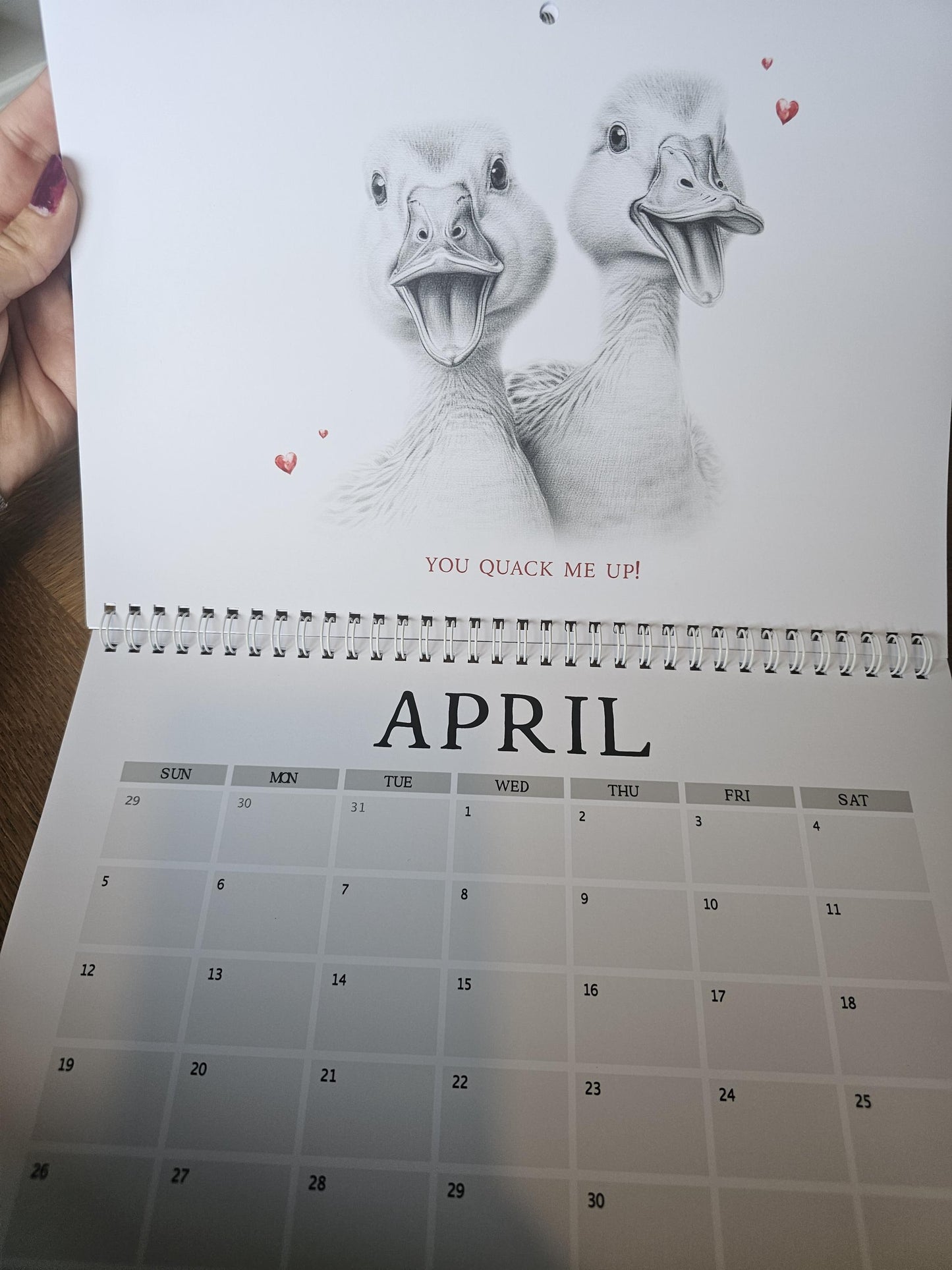 2026 Sweetheart Calendar, Sketch Love Animal 2026 Calendar, Cute Animal Wall Calendar, Christmas Gifts