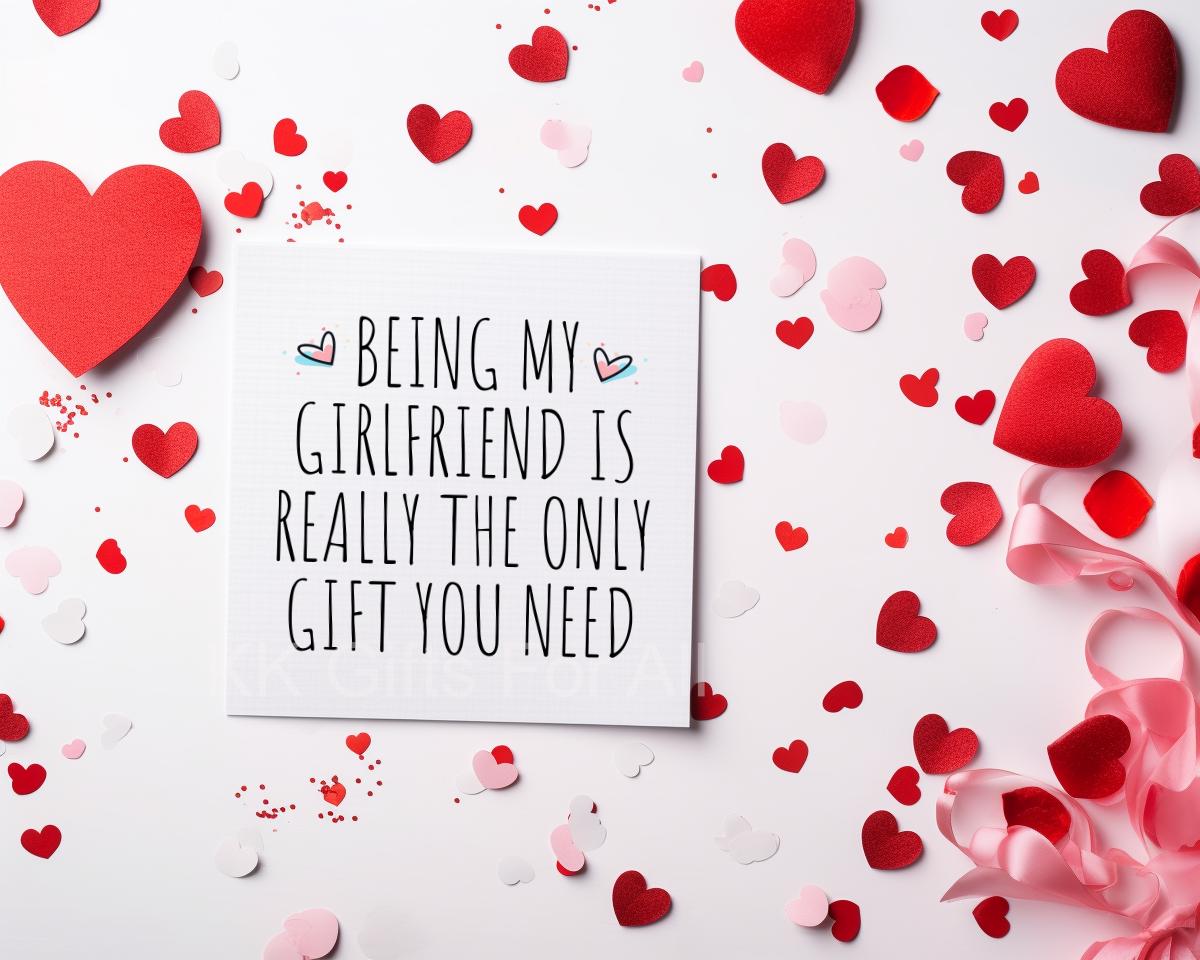 Girlfriend Valentine's Day Card, Funny Card For Girlfriend, Best Girlfriend Card