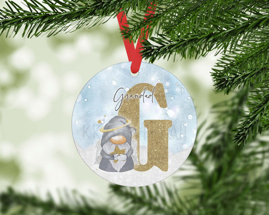 Personalized Memorial Christmas Ornament: Angel Gonk Gnome Decoration