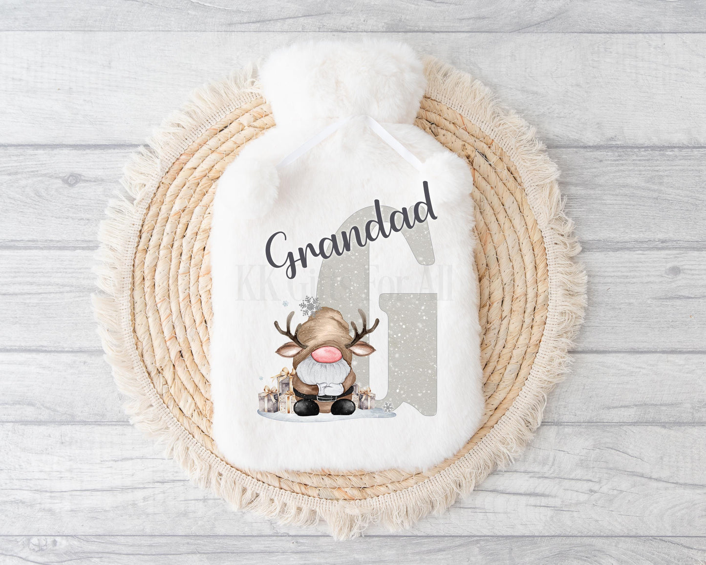 Hot Water Bottle, Personalised Gonk Gifts, Gonk Gnome Hot Water Bottle, Christmas Hot Water Bottle