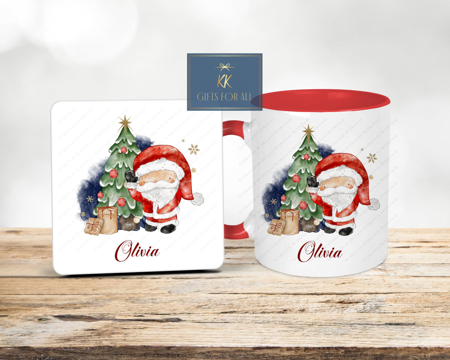 Personalised Christmas Cocoa Mug, Santa Hot Chocolate, Children And Adult Christmas Mug