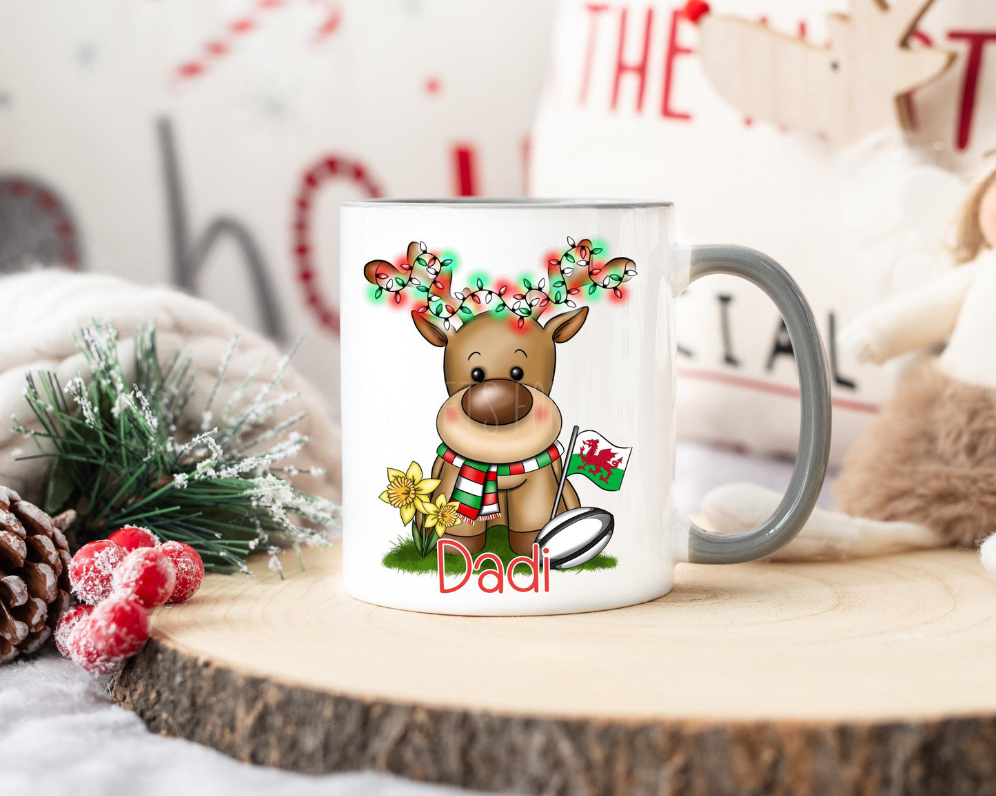 Personalised Christmas Reindeer Mug