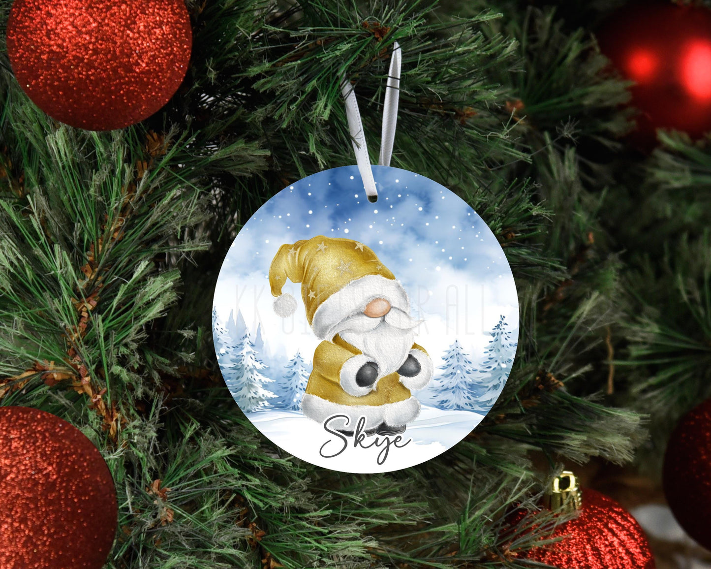 Personalized Gonk Christmas Ornament, Gnome Family Keepsake Tree Decoration