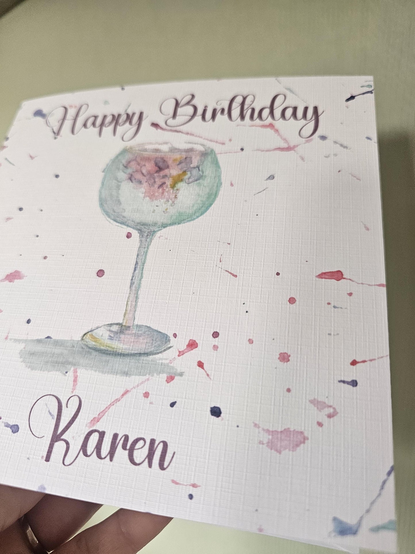 Personalised Gin Card, Birthday Card For Gin Lover, Greetings Card, Birthday Card For Friend Aunt Sister