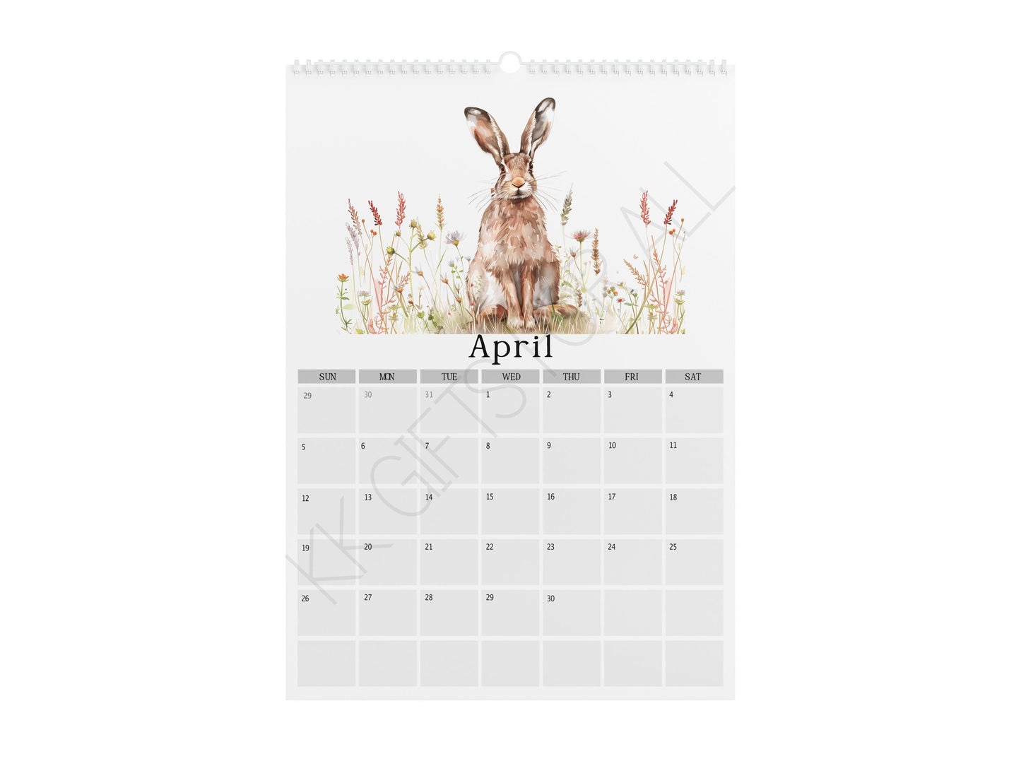 2026 Animal Portrait Calendar, Farm & Wildlife, A4 Wall Decor