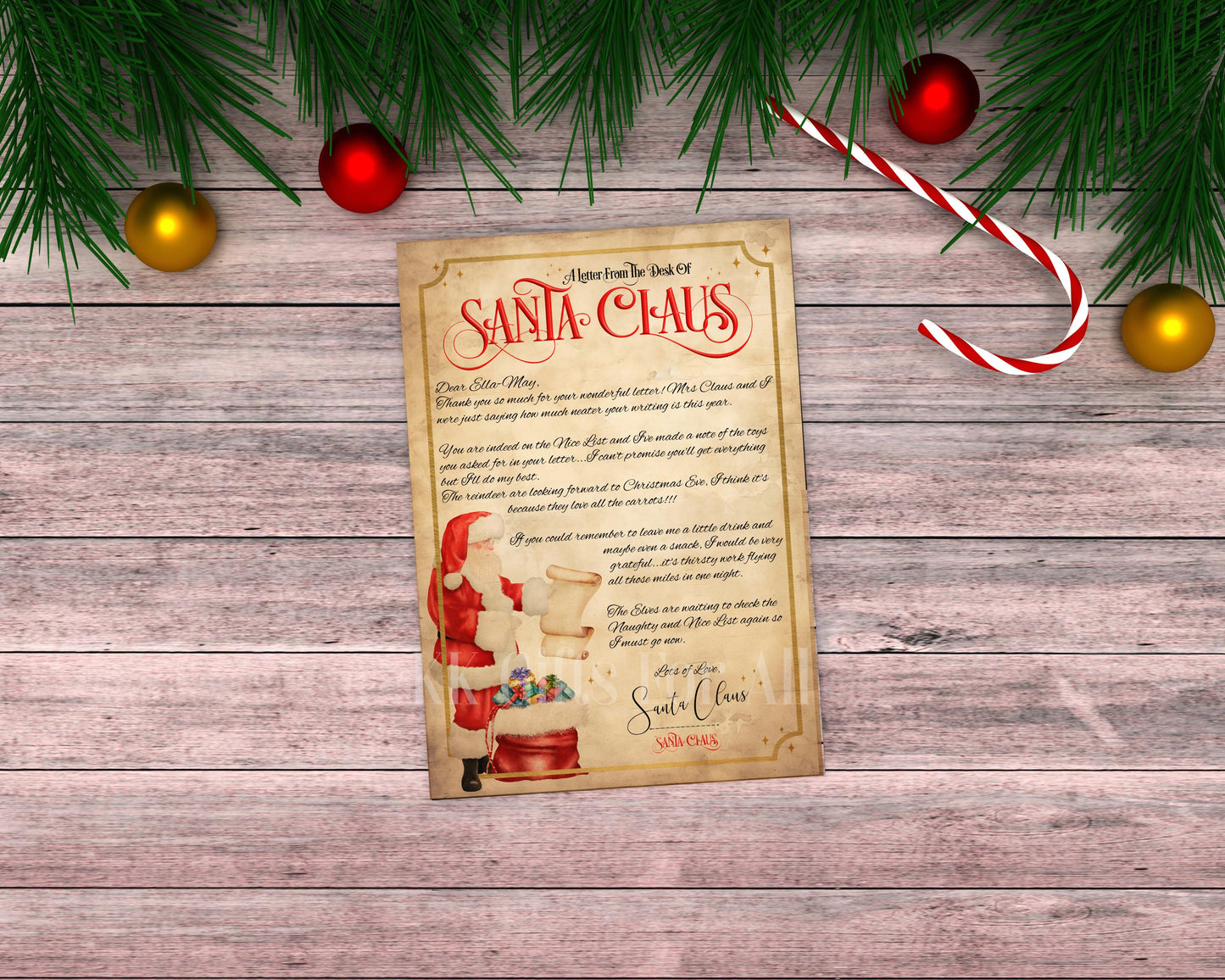 Personalised Santa Letter & Nice List Certificate