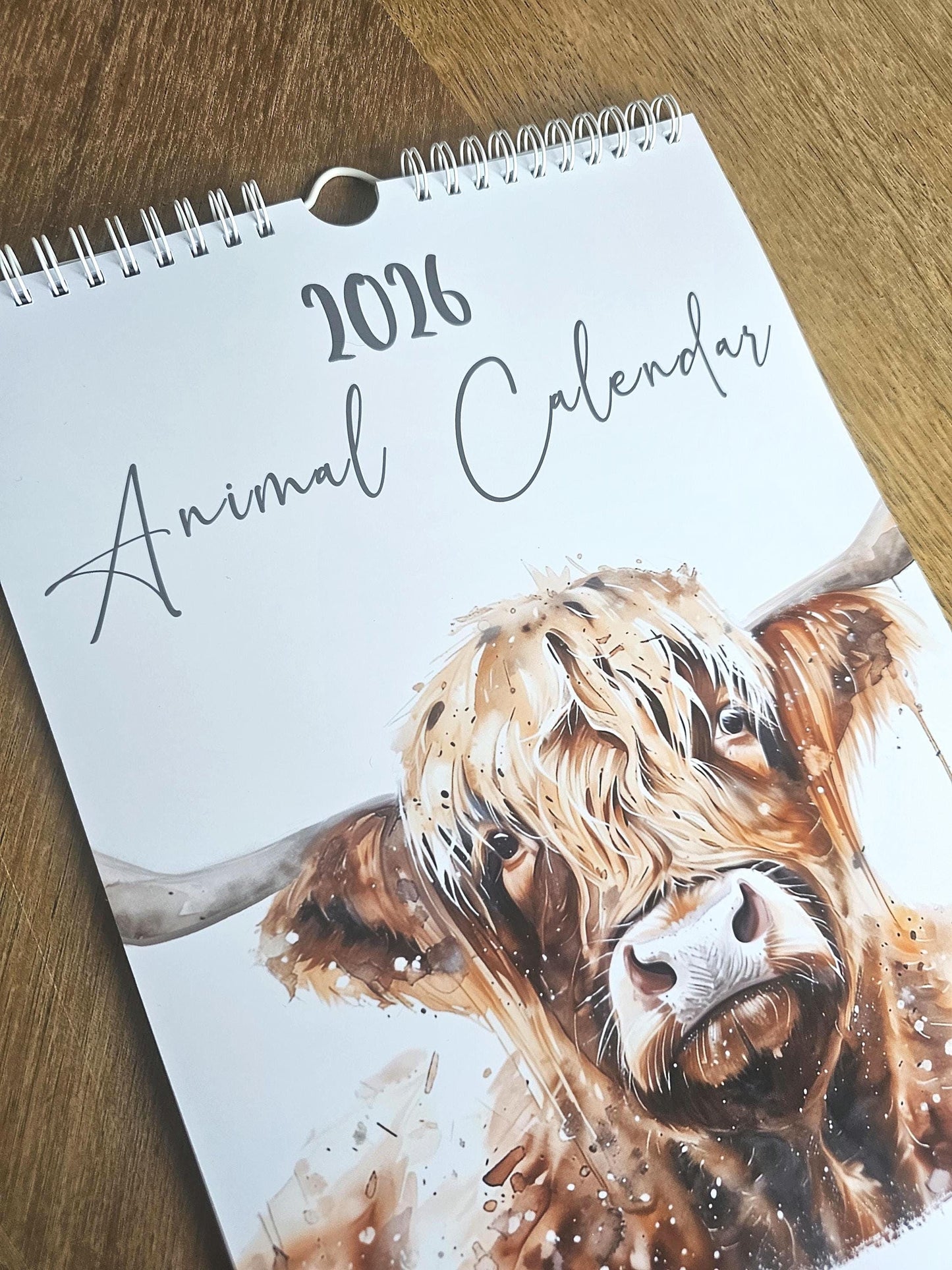 2026 Animal Portrait Calendar, Farm & Wildlife, A4 Wall Decor