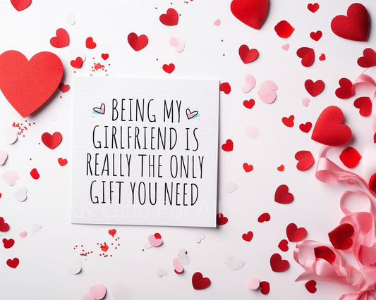 Girlfriend Valentine's Day Card, Funny Card For Girlfriend, Best Girlfriend Card