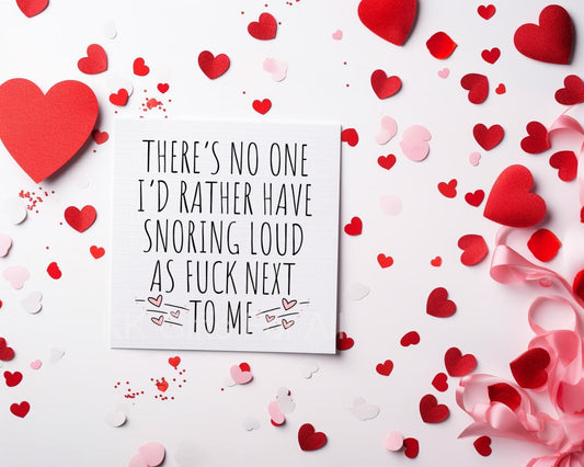 Rude Anniversary Card, Snoring Card, Card For Wife Husband Girlfriend Boyfriend, Adult Swearing Card For Birthday or Anniversary