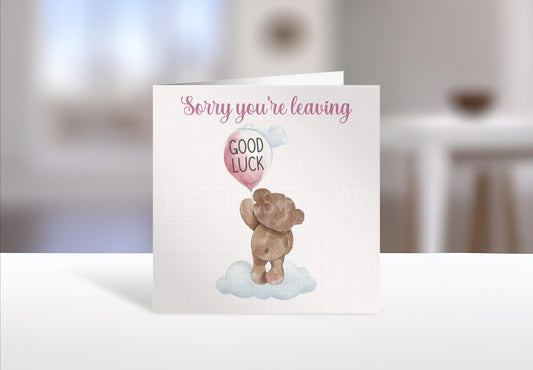 Leaving Card, Sorry You're Leaving Card, Good Luck New Job Card For Her Or Him