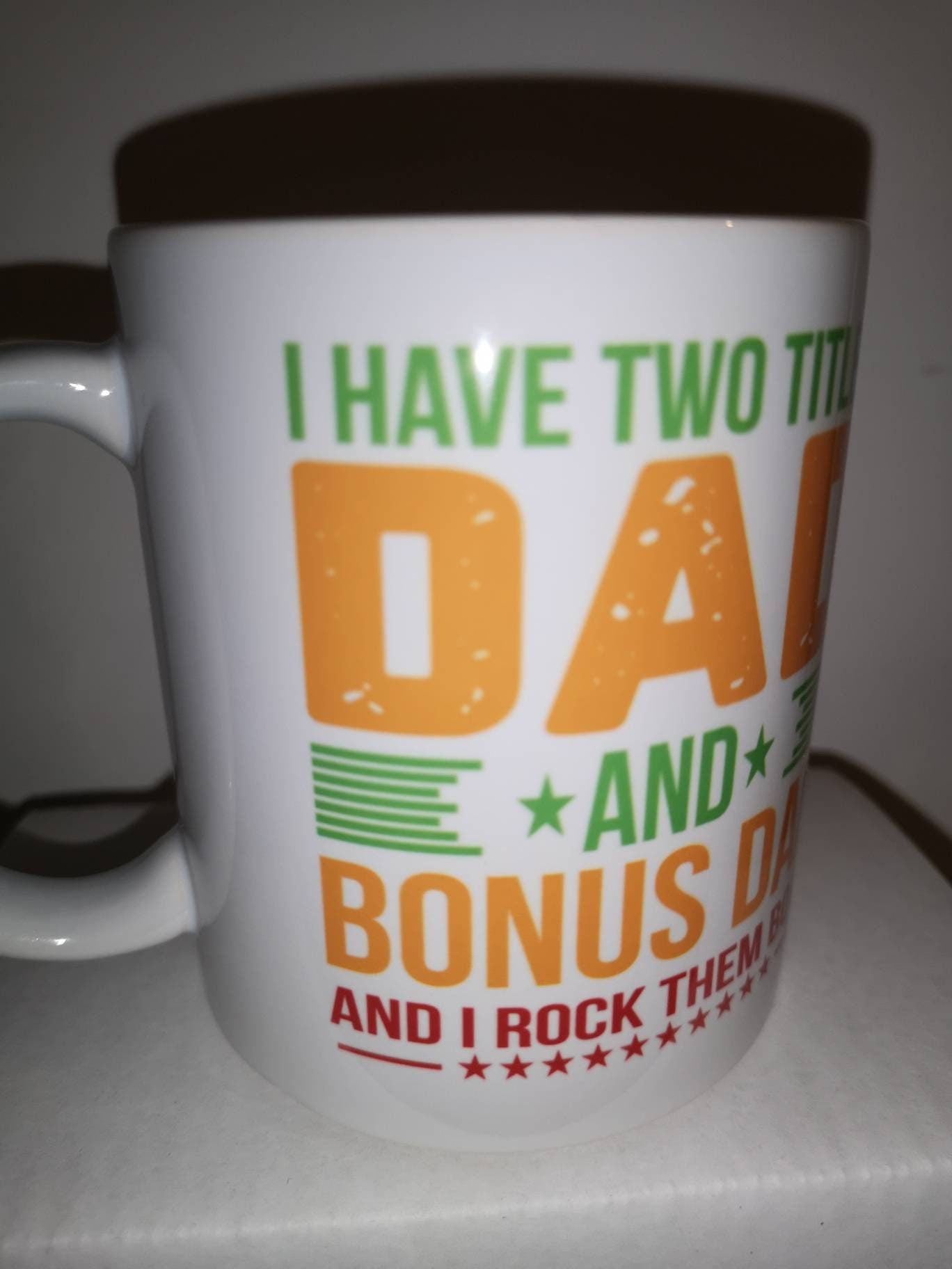 Dad & Step Dad Gift, Dad And Bonus Dad Mug, Gift For Dad, Mug For Dad's Coffee, Funny Mug For Him, Cute Mug For Loving Dad
