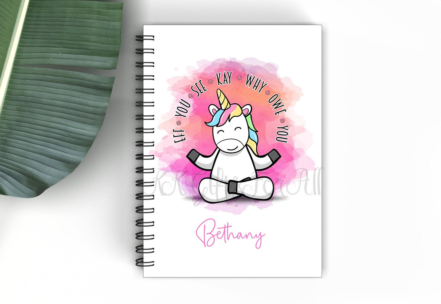 Personalised Swearing A5 Notebook, Birthday Gift For Friend,  Adult Rude Notes