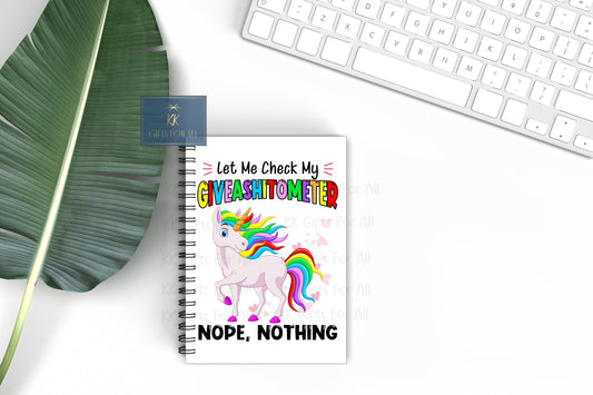 Office Notebook, Adult Humour Notebook Gift, Funny Unicorn, A5 Lined Notepad