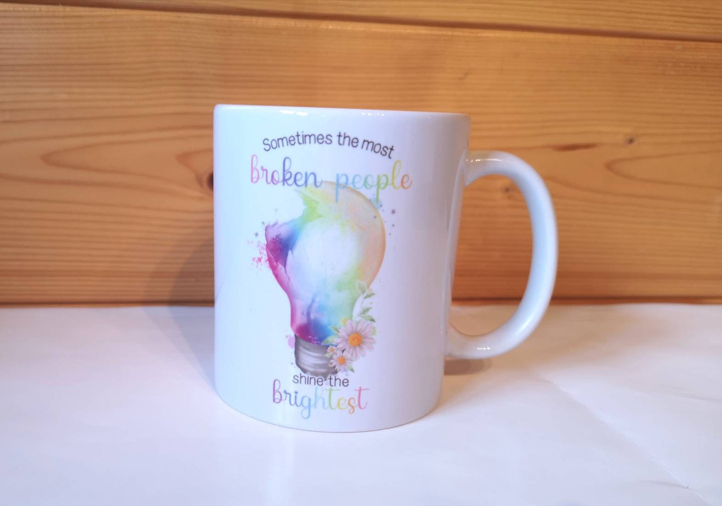 Shine Bright, Birthday Gift For Best Friend, Sometimes The Most Broken People Shine The Brightest, Mug And Coaster Gift Set, Custom Gifts