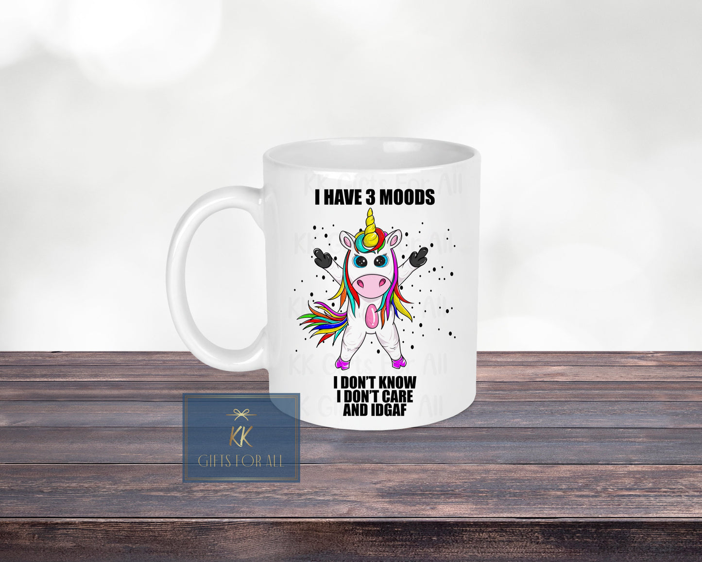 Funny Unicorn Mug, Birthday Gift Best Friend, Gift For Her, Sarcastic Unicorn, Adult Humour Gifts,  Mug And Coaster Gift, Coloured Unicorn