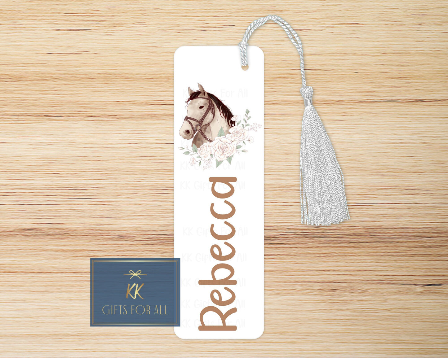 Personalised Horse Bookmark Floral Horse Letterbox Gift Reading Lover Gift