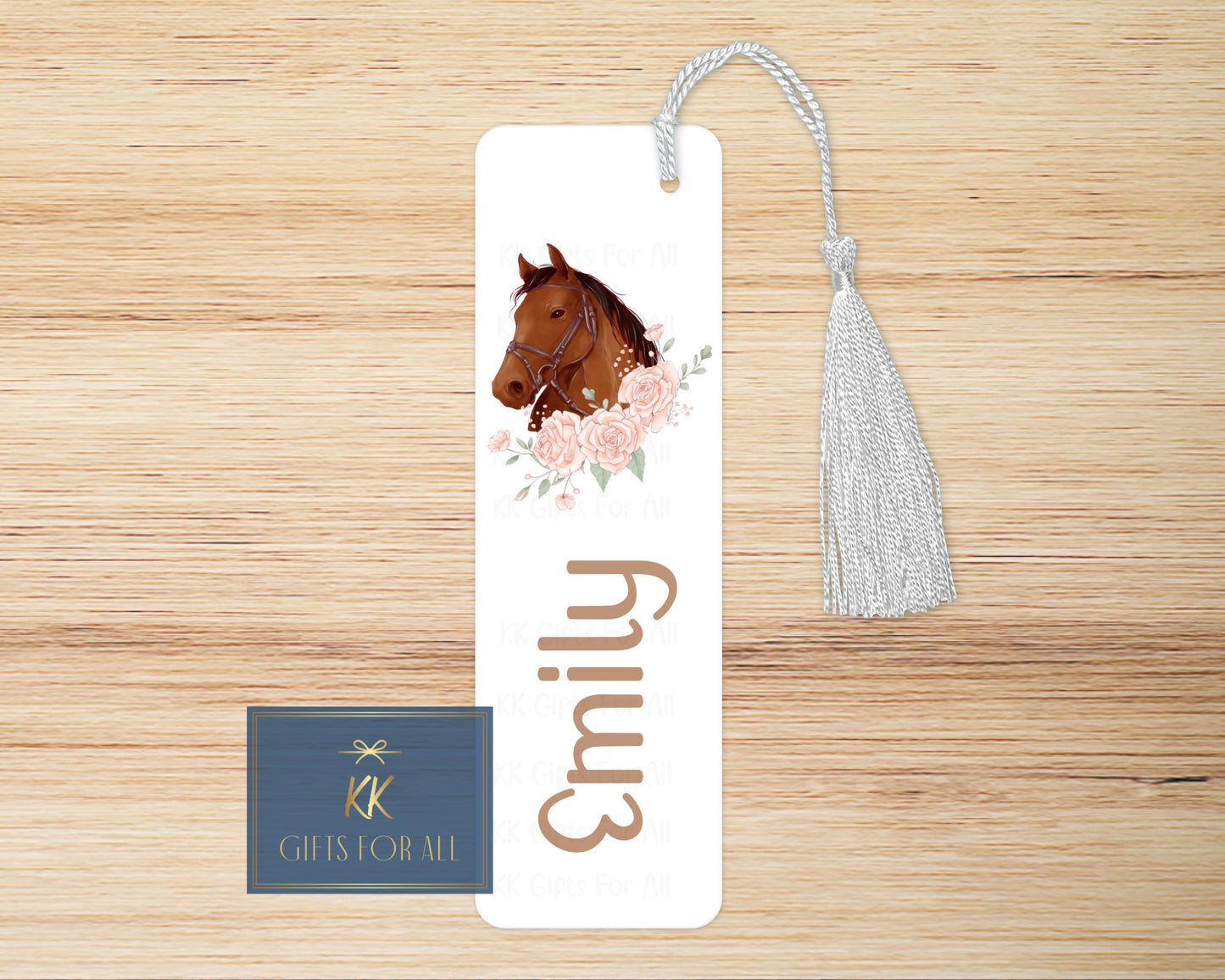 Personalised Horse Bookmark Floral Horse Letterbox Gift Reading Lover Gift