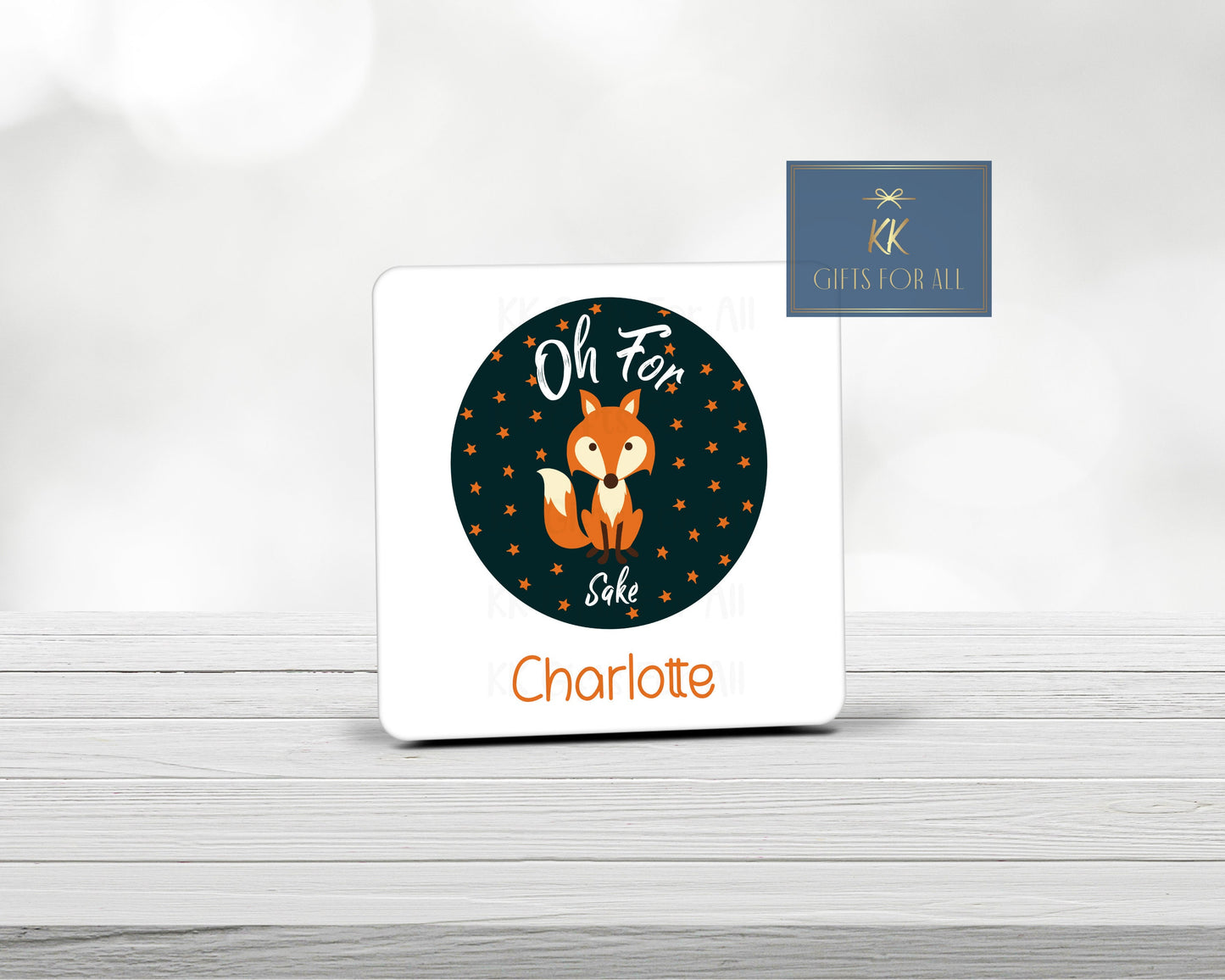 Personalised Funny Mug, Oh For Fox Sake, Adult Humour, Birthday Gifts For Him, Sweary Gift, Mug And Coaster Gift Set, Office Mug Or Coaster