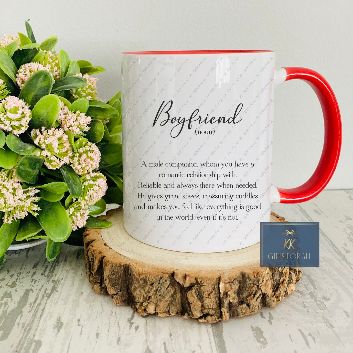 Boyfriend Noun Mug & Coaster, Birthday Gift For Him, Boyfriend Dictionary Definition, Boyfriend Birthday, Boyfriend Valentines Day Gift