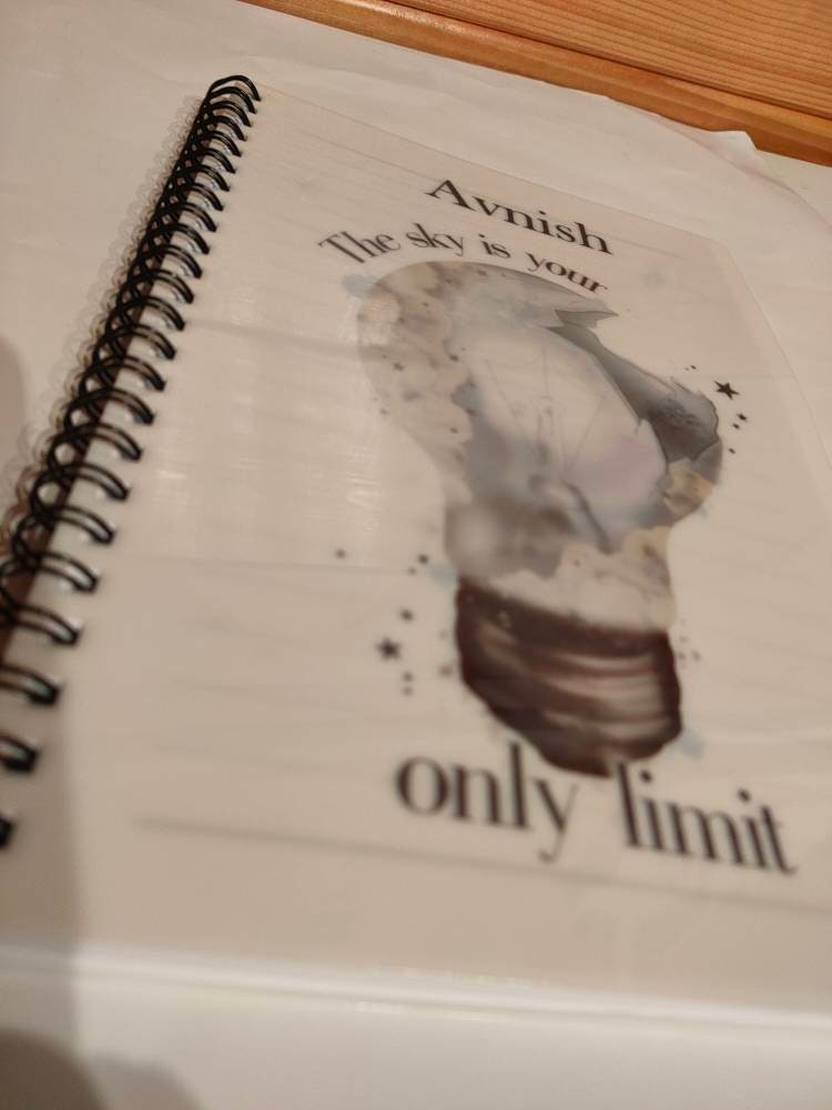 The Sky Is The Limit, Mental Health Inspired Notebook, Personalised A5 Notepad, Self Gift, Custom Pad For Him, Positive Notes, Gift For Her
