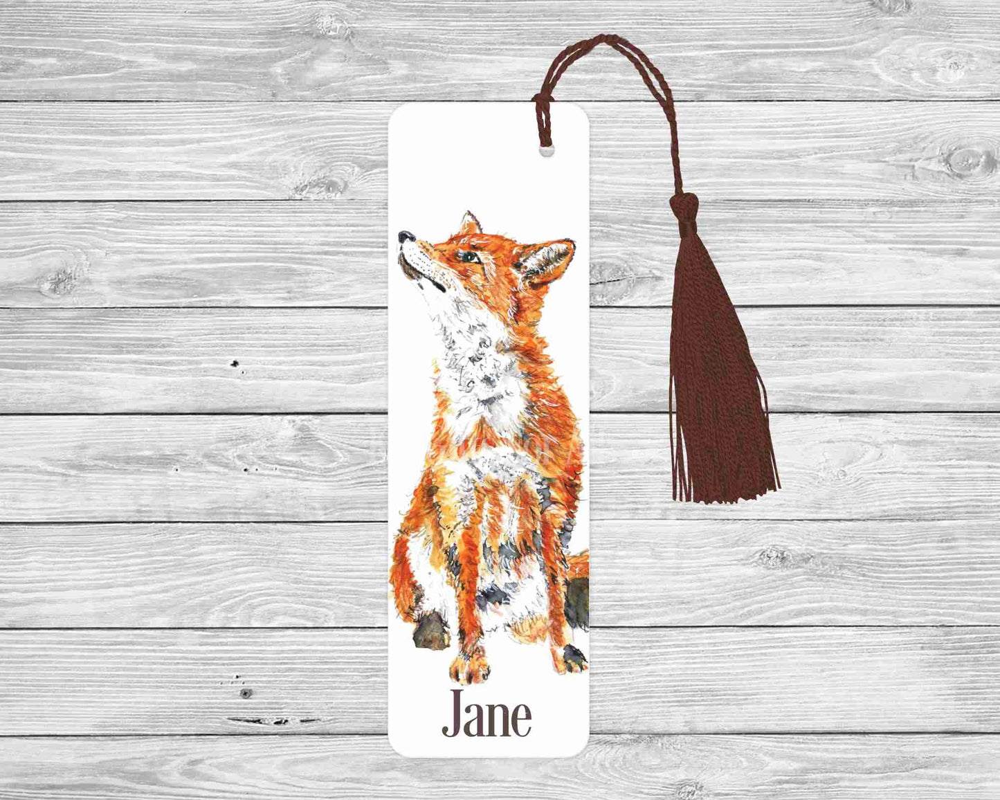 Personalised Fox Bookmark Fox Lover Letterbox Gifts Reading Lover Gift
