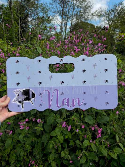 Bee Kneeling Pad, Lavender Bee Gardening Mat, Mum Nan Gran Outdoor Knee Cushion,  Purple Kneeling Pad