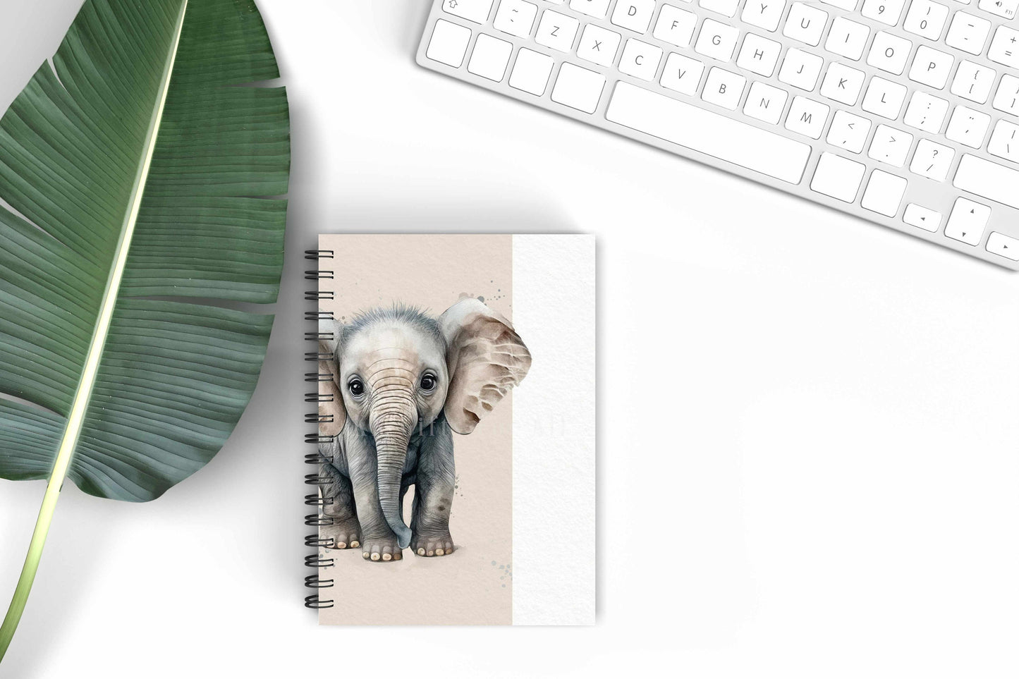 Personalised A5 Elephant Notebook, Student Notepad, Elephant Lover Gift