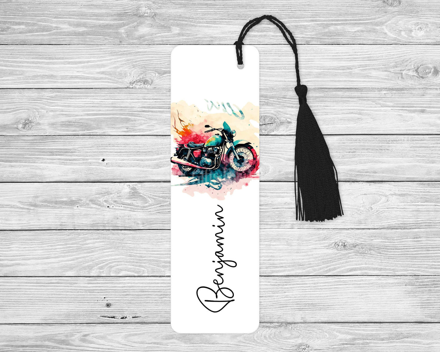 Personalised Motorbike Bookmark, Motorcycle Bookmark, Bookmark for Motorbike Lover