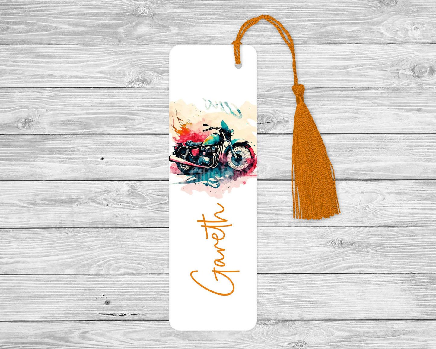 Personalised Motorbike Bookmark, Motorcycle Bookmark, Bookmark for Motorbike Lover