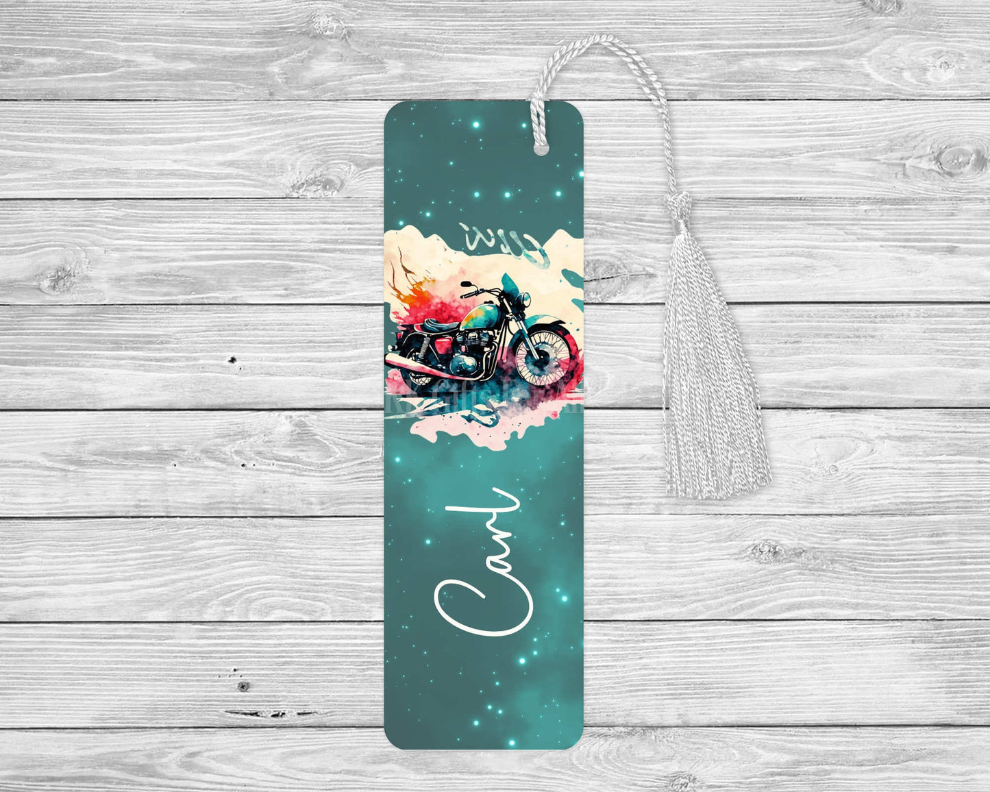 Personalised Motorbike Bookmark, Motorcycle Bookmark, Bookmark For Dad Grandad Brother