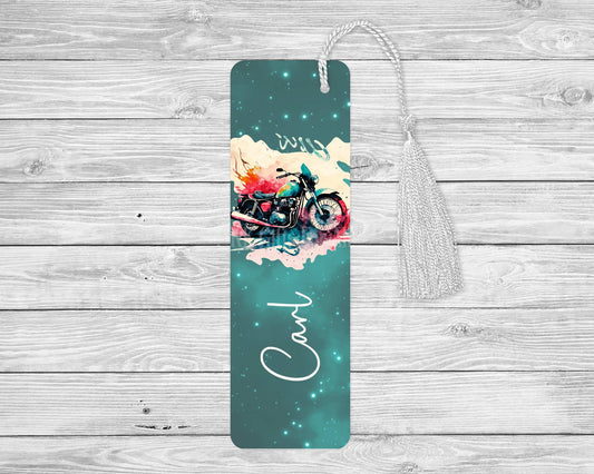 Personalised Motorbike Bookmark, Motorcycle Bookmark, Bookmark For Dad Grandad Brother