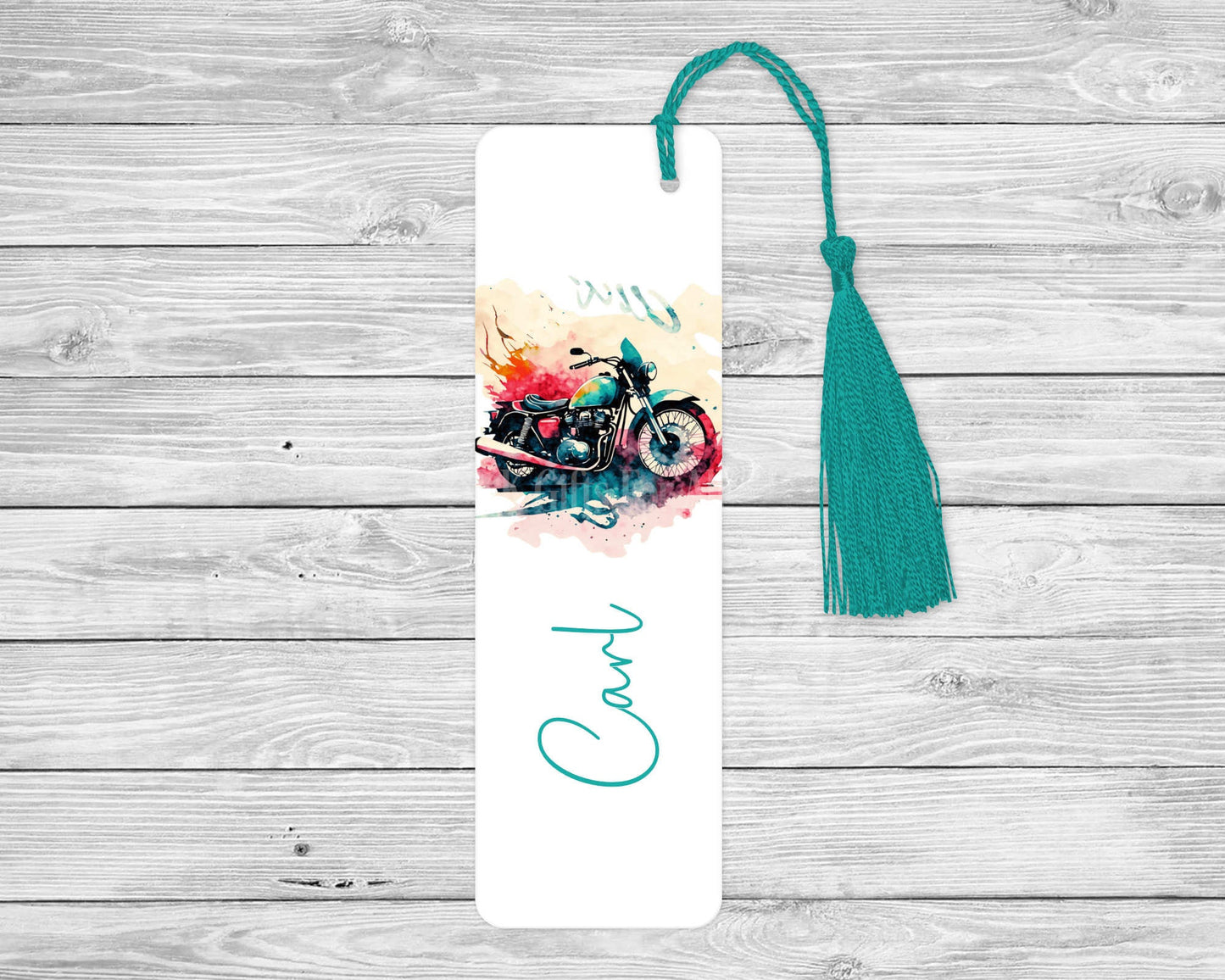 Personalised Motorbike Bookmark, Motorcycle Bookmark, Bookmark for Motorbike Lover