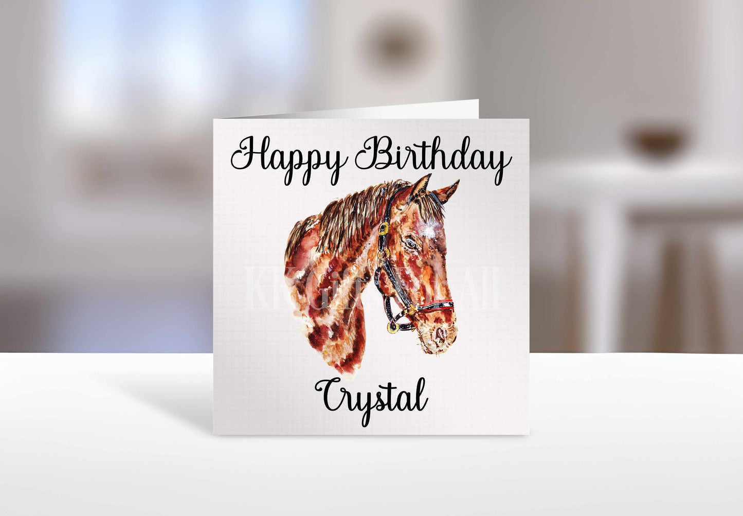 Personalised Horse Card, Birthday Card For Horse Lover, Birthday Greetings Card, Horse Rider Birthday