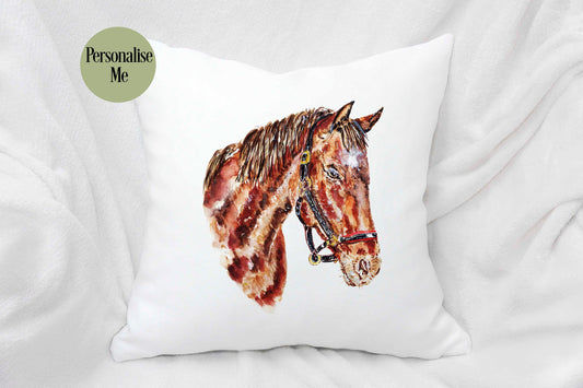 Personalised Horse Cushion, Horse Lover Gift, Horse Home Decor Pillow, Gift For Teen Bedroom, Mothers Day Gift
