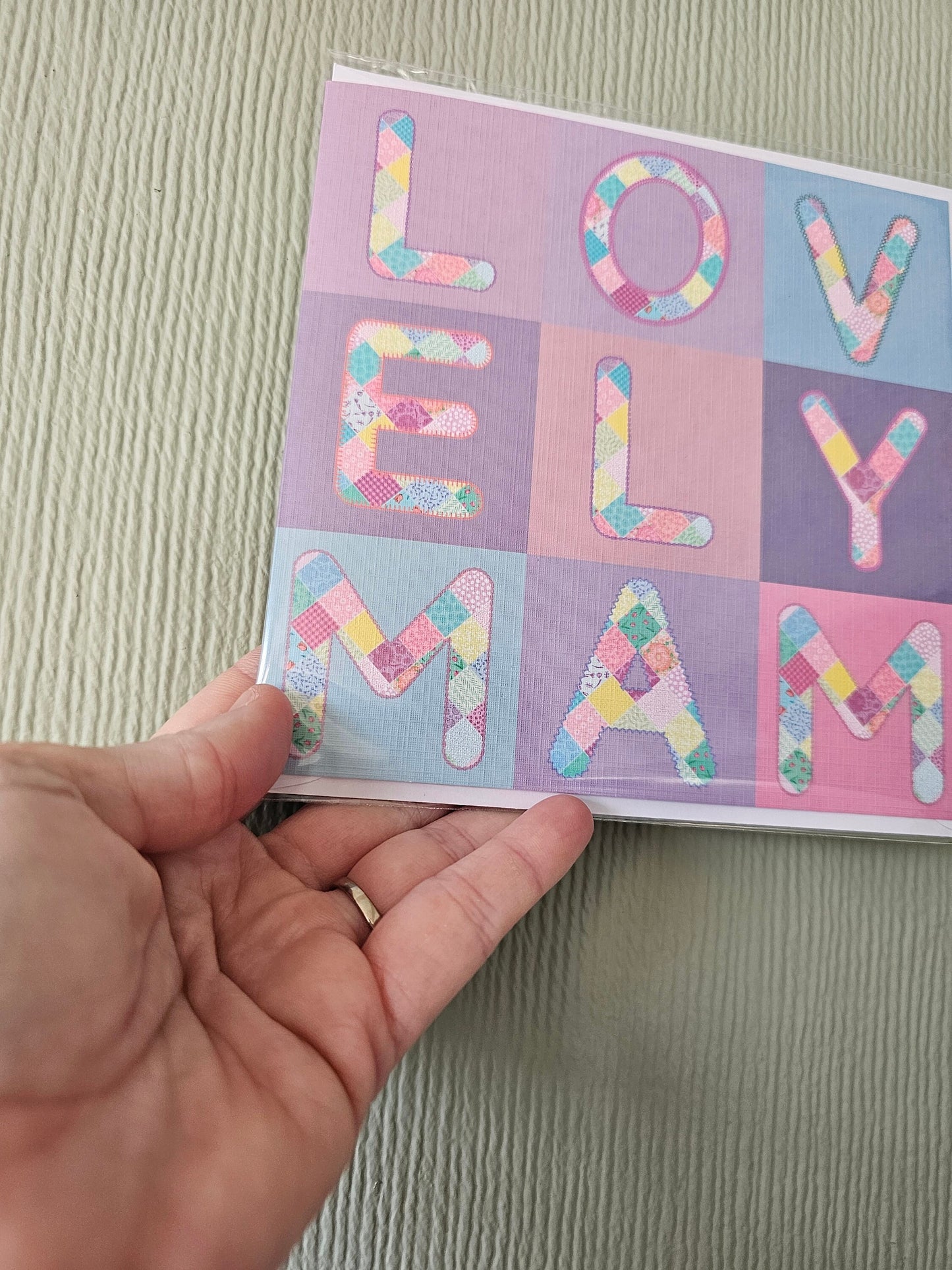 Lovely Mam Card, Birthday Card For Mam,  Lovely Mam Patchwork Card, Special Mam Card