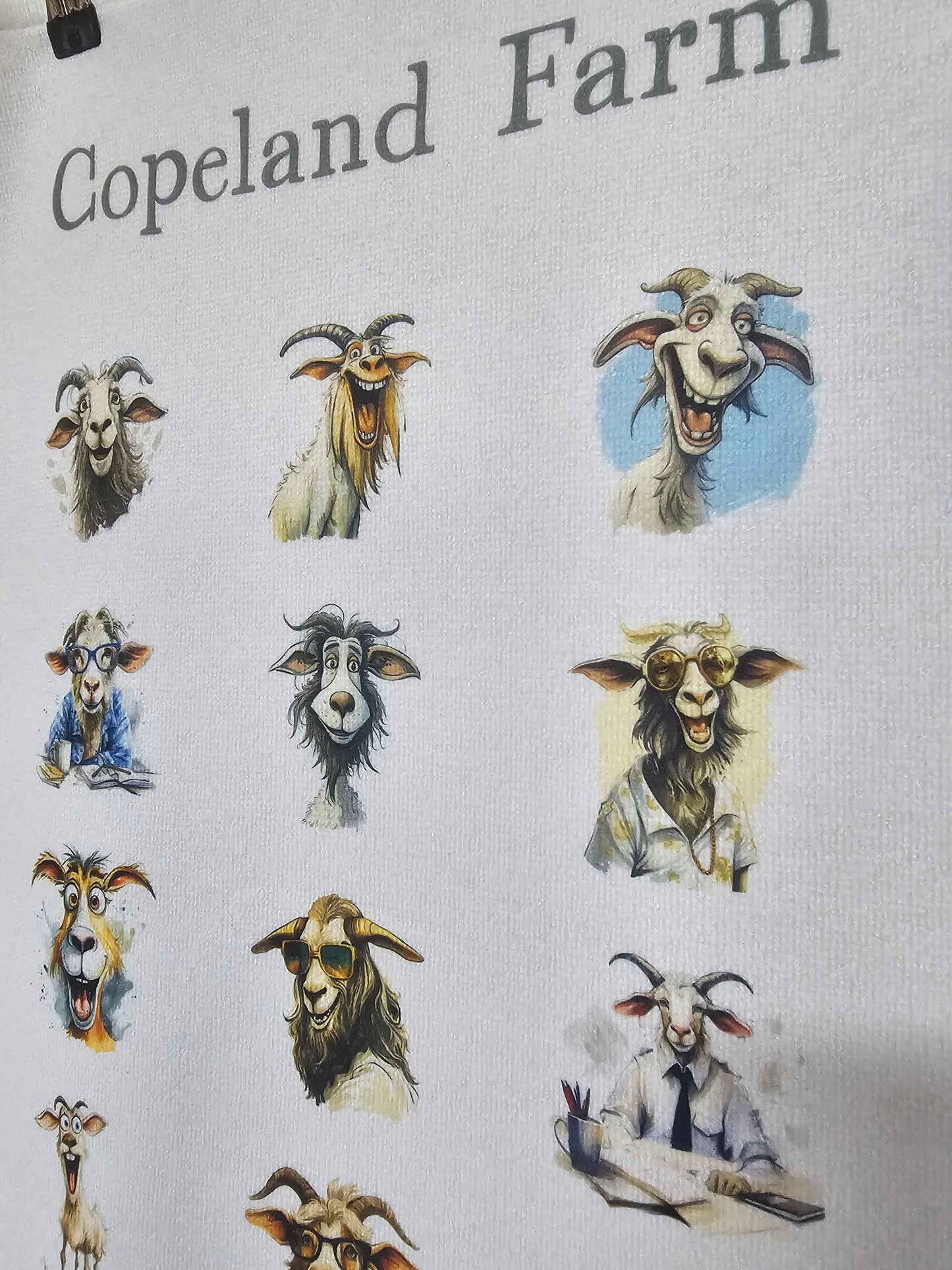 Funny Goat Tea Towel, Personalised Kitchen Towel,  Quirky Goat Home Decor Gifts