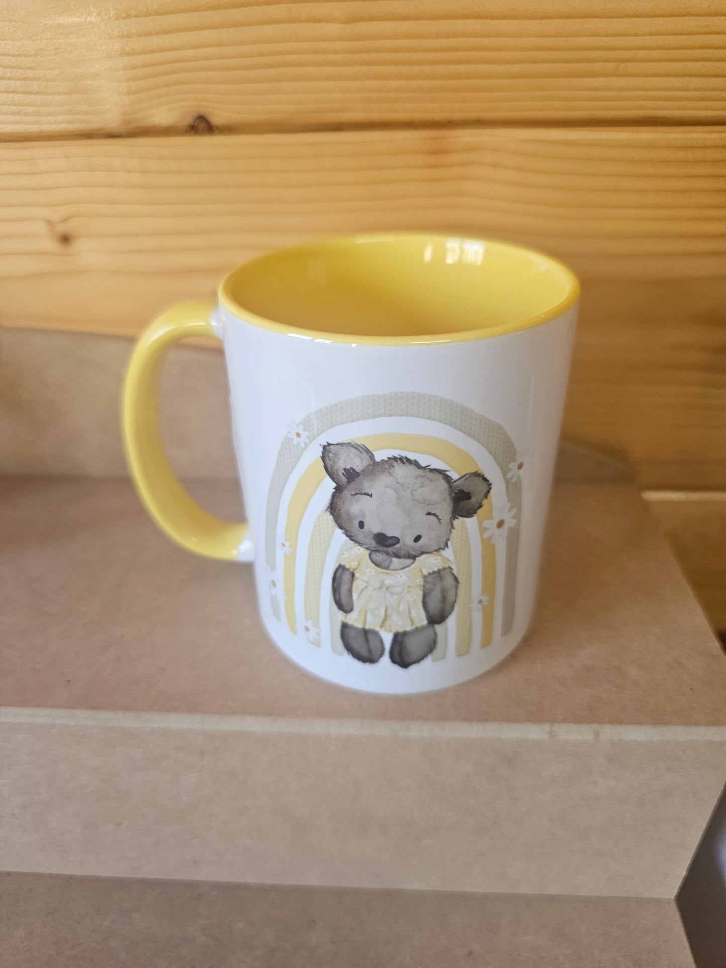 Yellow Bear Rainbow Ceramic Mug